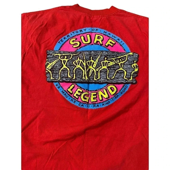 Majestic Graphic T-Shirt Surf Legend Short Sleeve vintage‎ Size Large - Picture 5 of 5